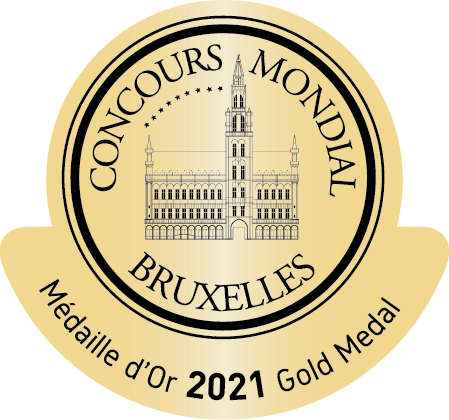 Médaille d'OR  au concours mondial de Bruxelles 2021 pour le Crémant de Bourgogne TRADITION brut.